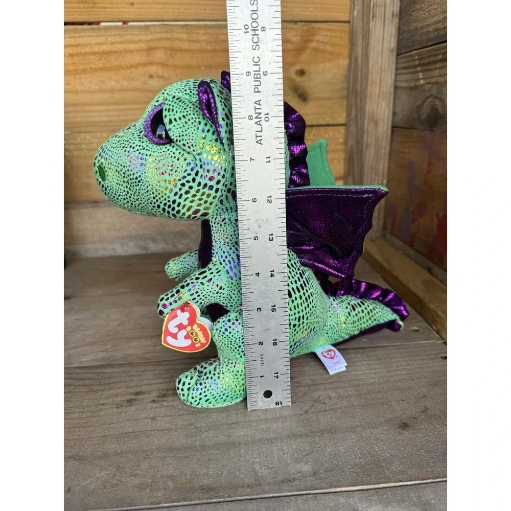 Ty‎ Beanie Boos Cinder The Green Dragon Plush Toy 9